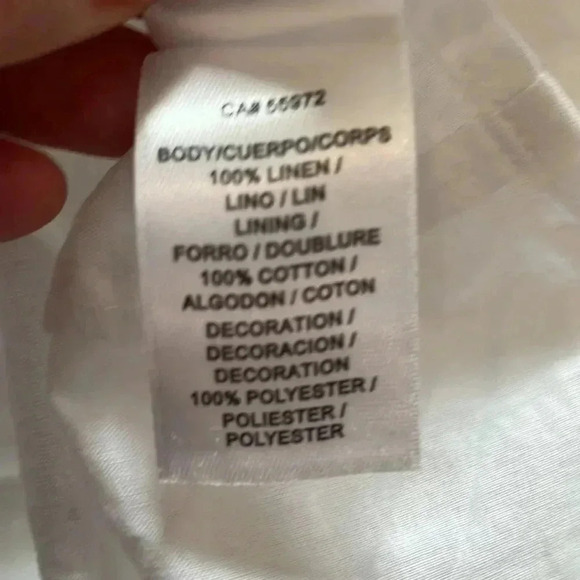 Laundry by Shelli Segal- White Linen embroidery Sleeveless Dress Skirt- Size 12 - Picture 9 of 9